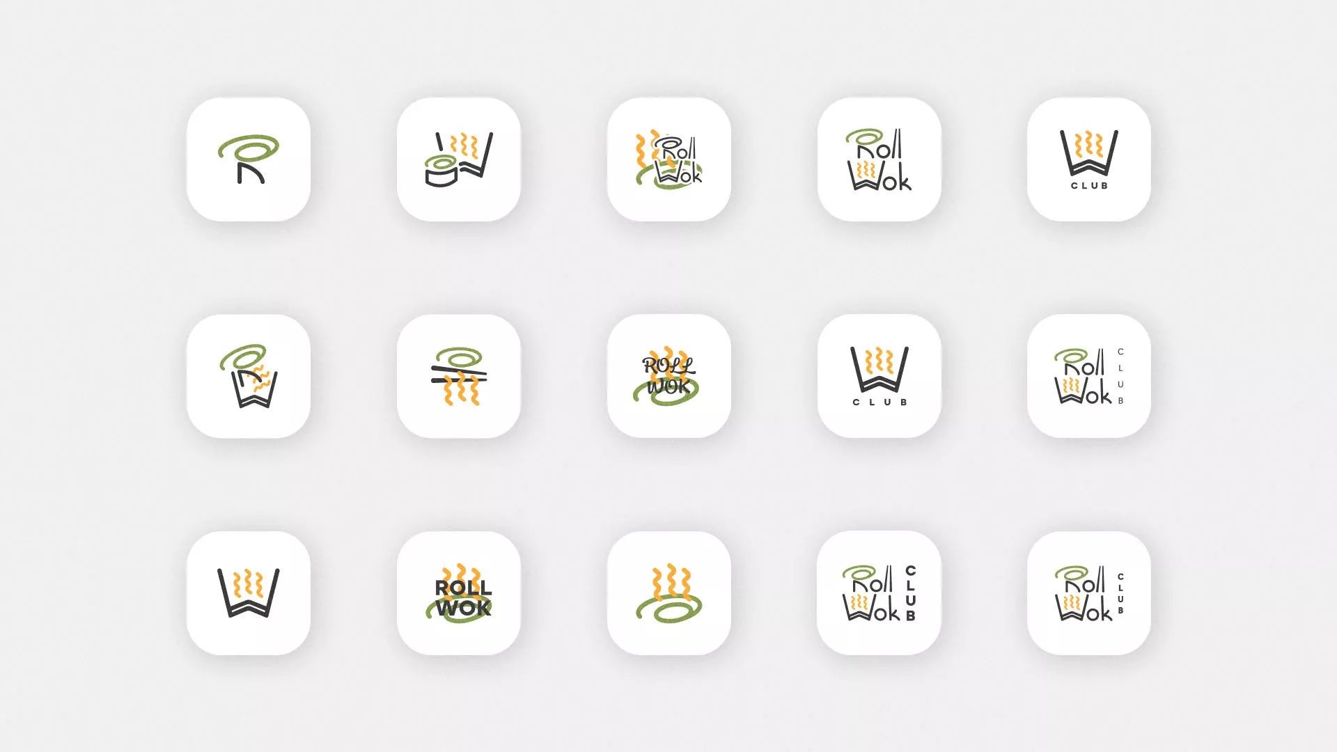 Разработка иконки приложения суши-бара «Roll Wok Club» в Усть-Катаве